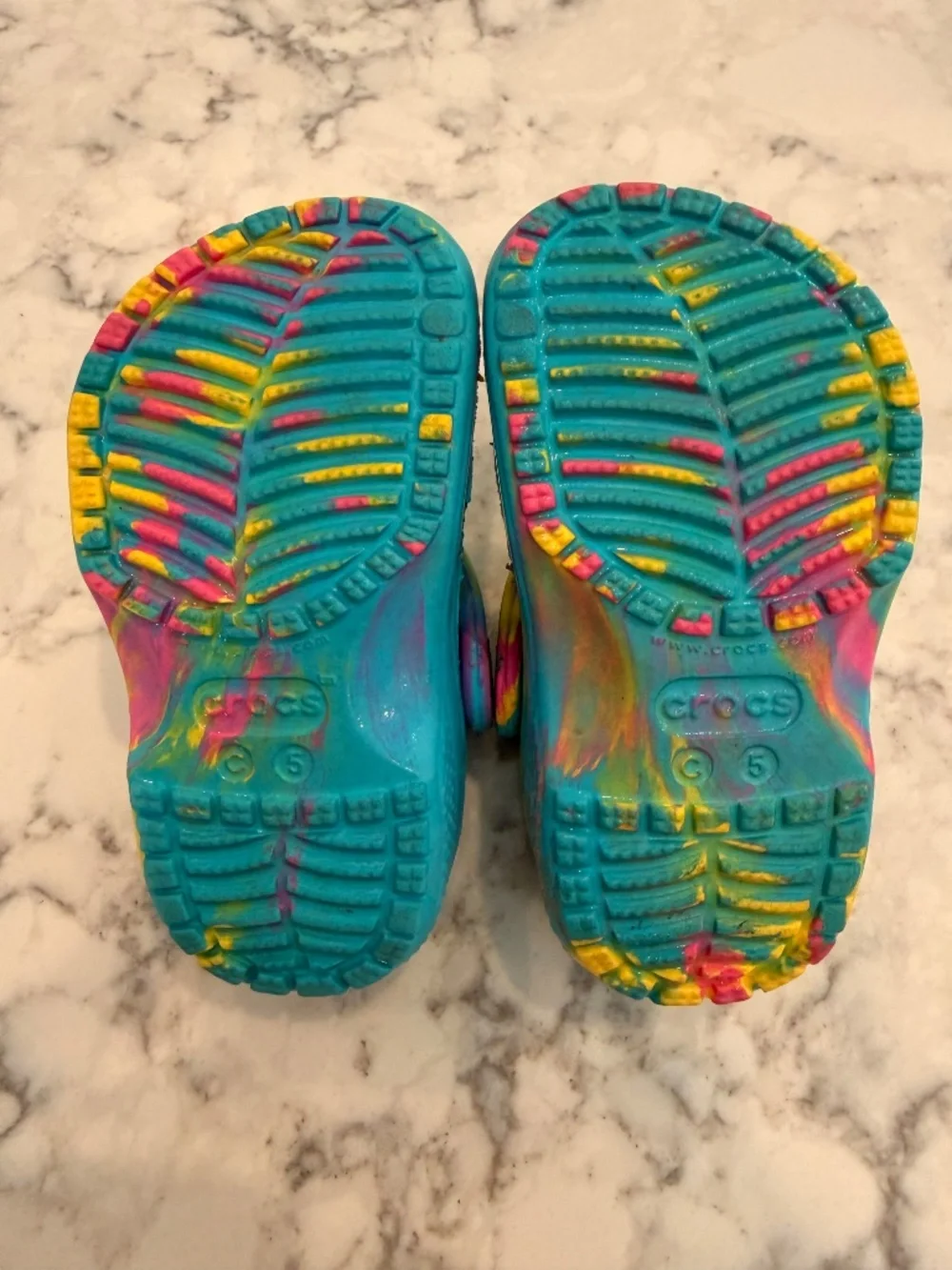 Crocs Toddler Classic Multi-Color Marbled Clog/Slip-On Casual Shoes Size C9